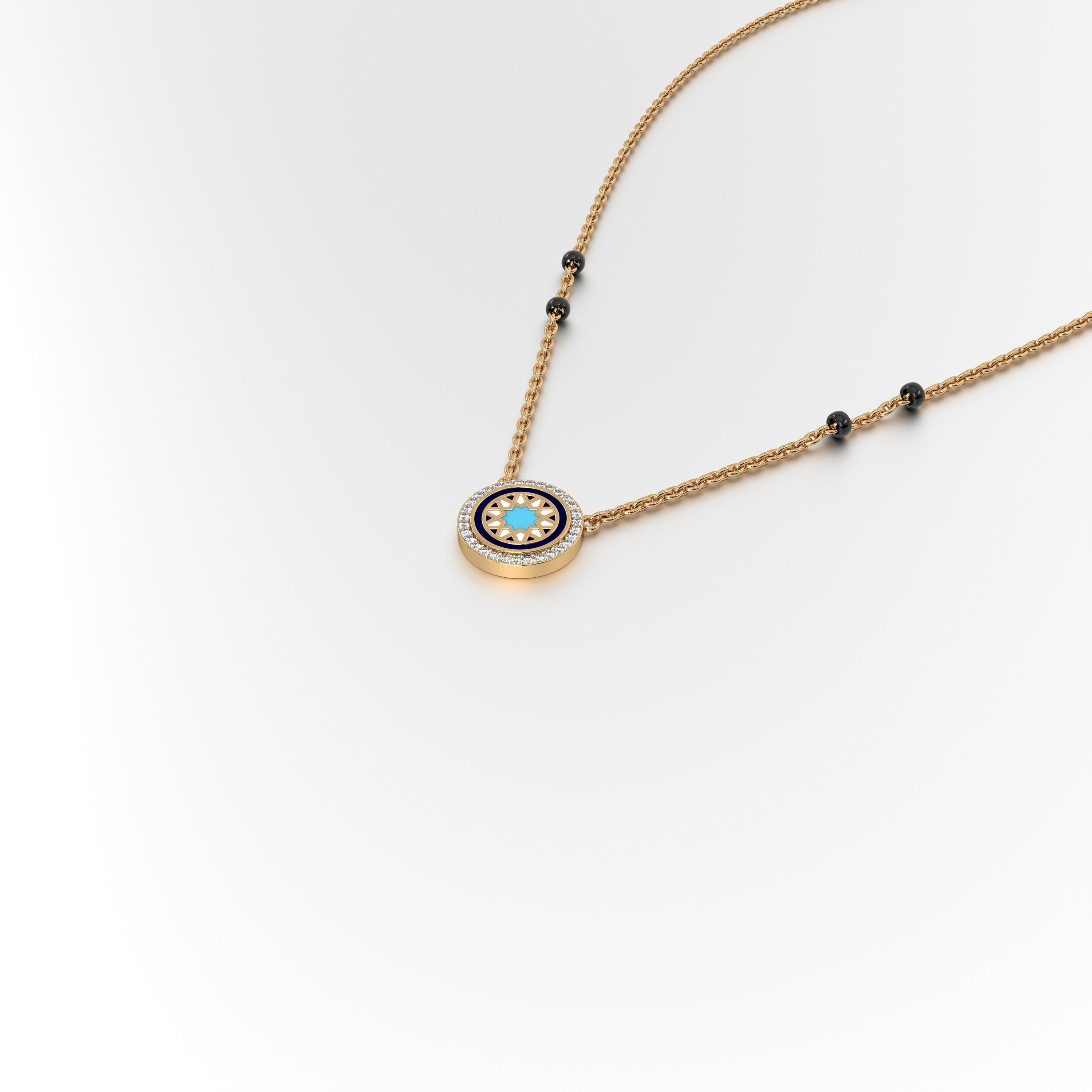 #Pattern & Color_Arabesque Rosette Skyblue