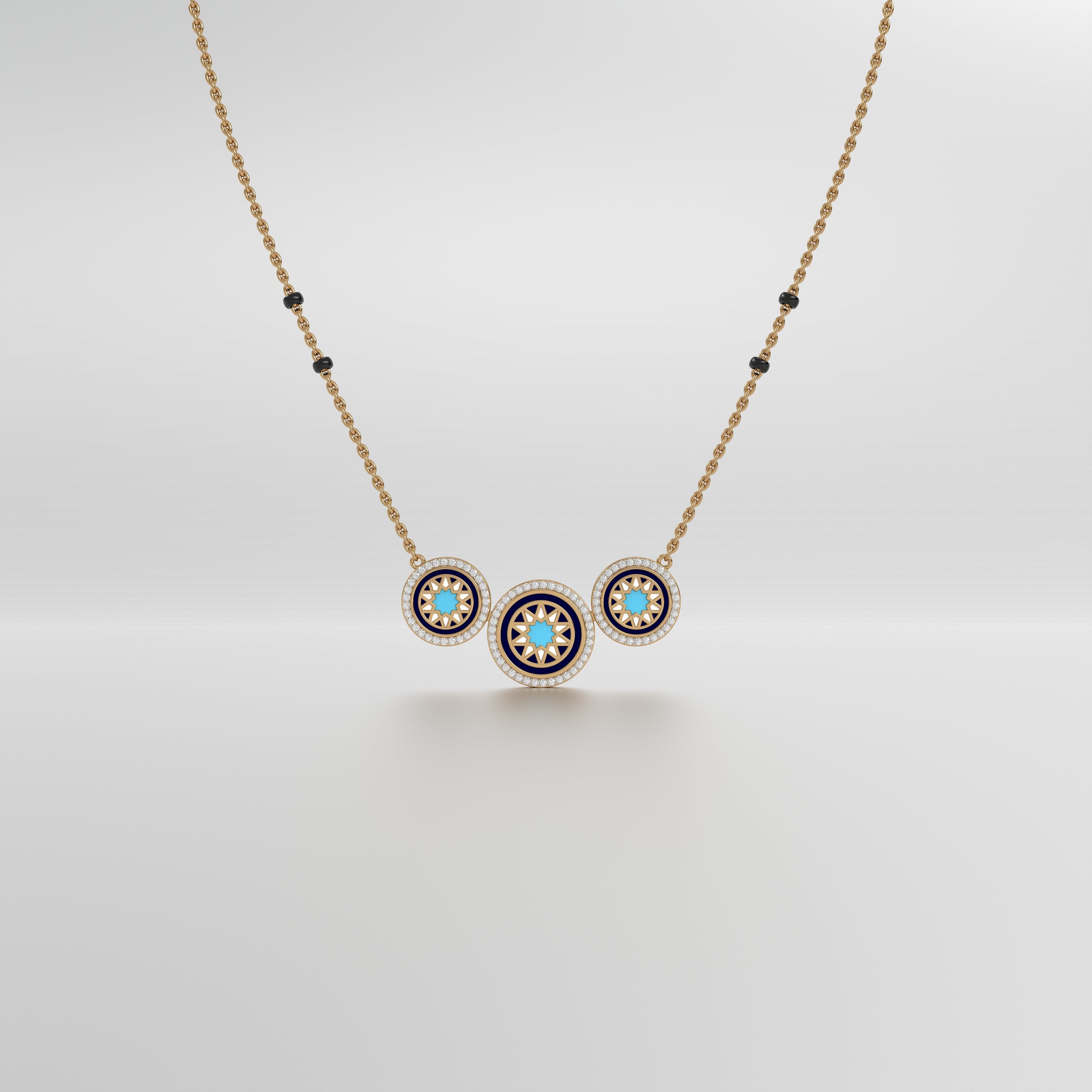 #Pattern & Color_Arabesque Rosette Skyblue
