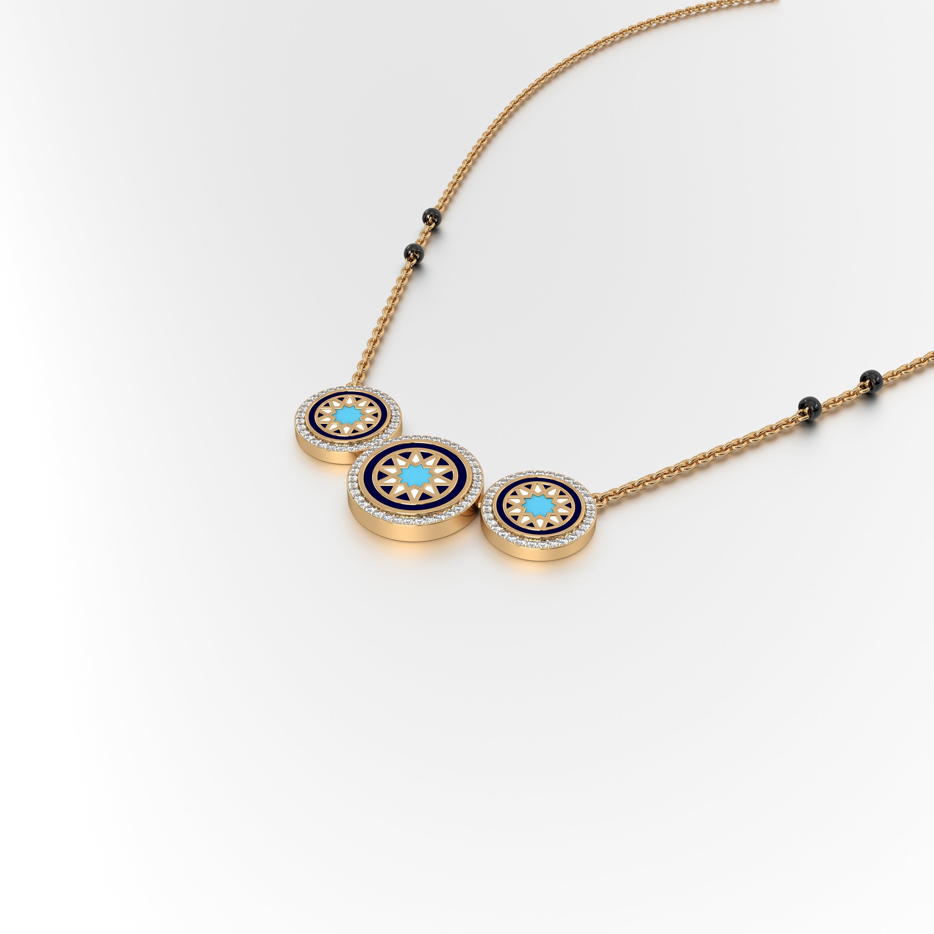 #Pattern & Color_Arabesque Rosette Skyblue