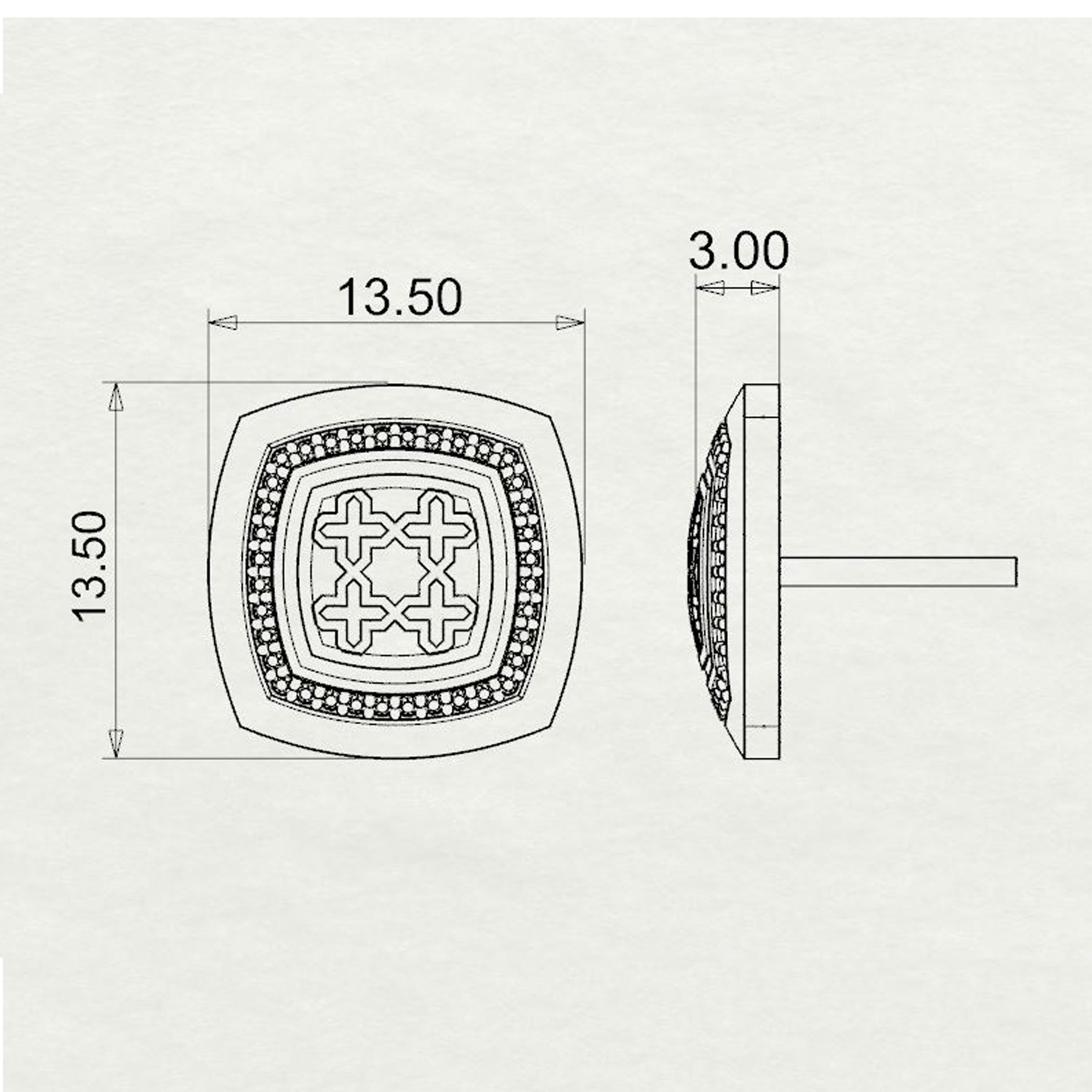 Aynur Cushion Studs Small