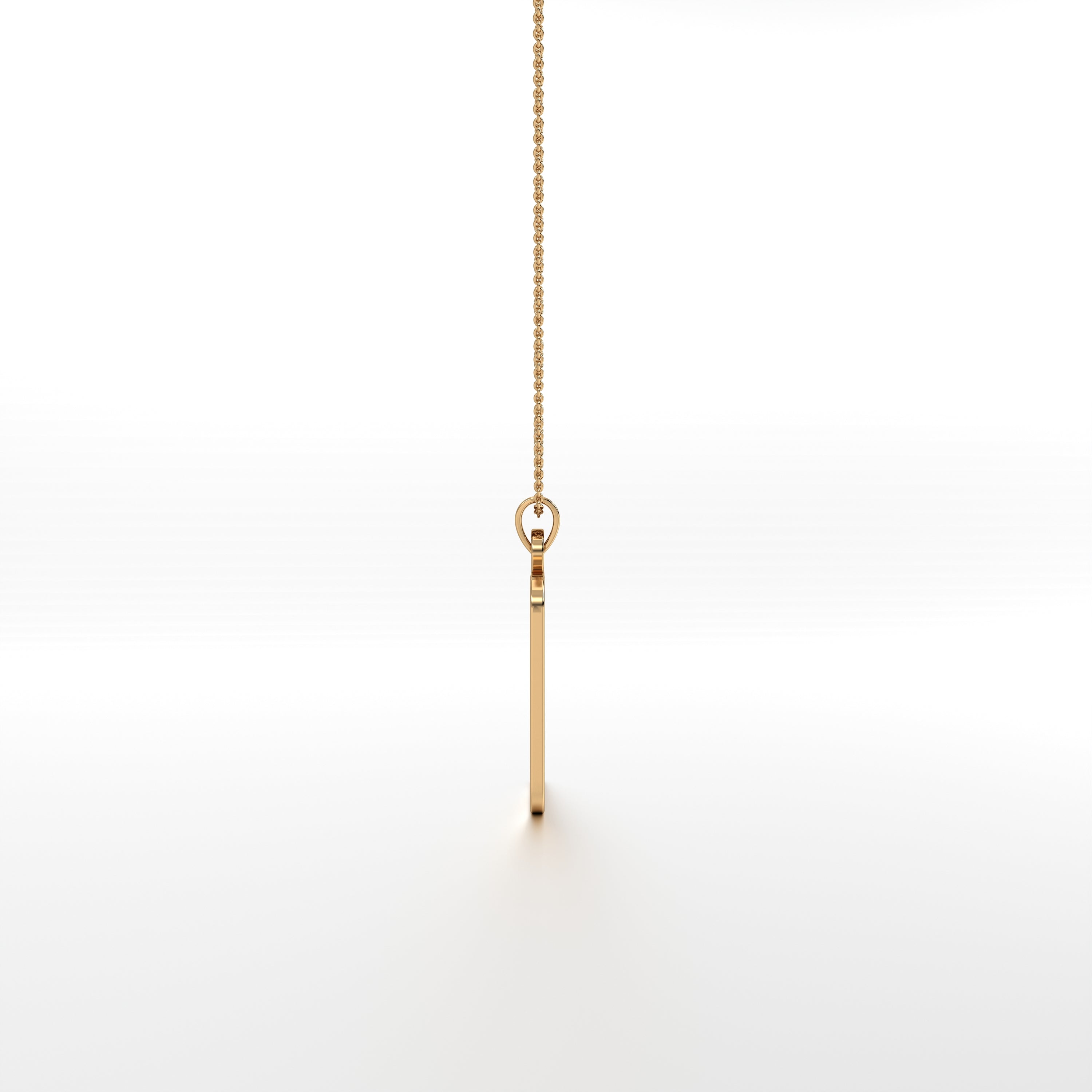 Padma Ganesha - Square Gold Pendant