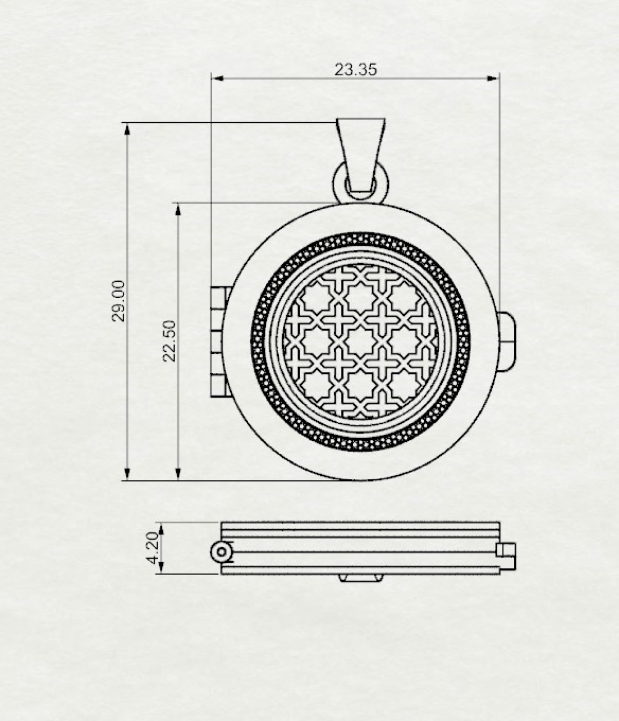 Mehr Locket -Round Medium