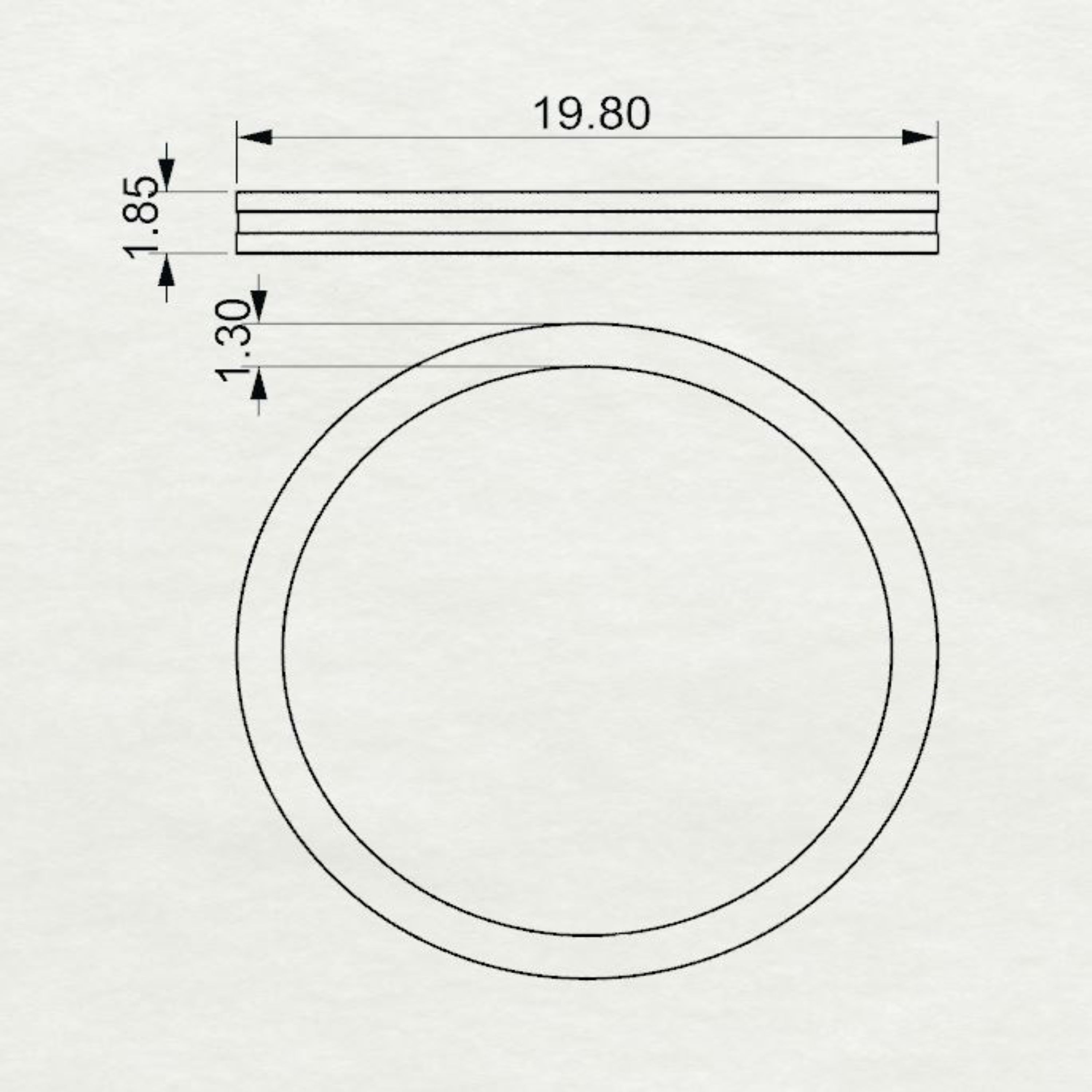 Single Line Enamel Ring Medium