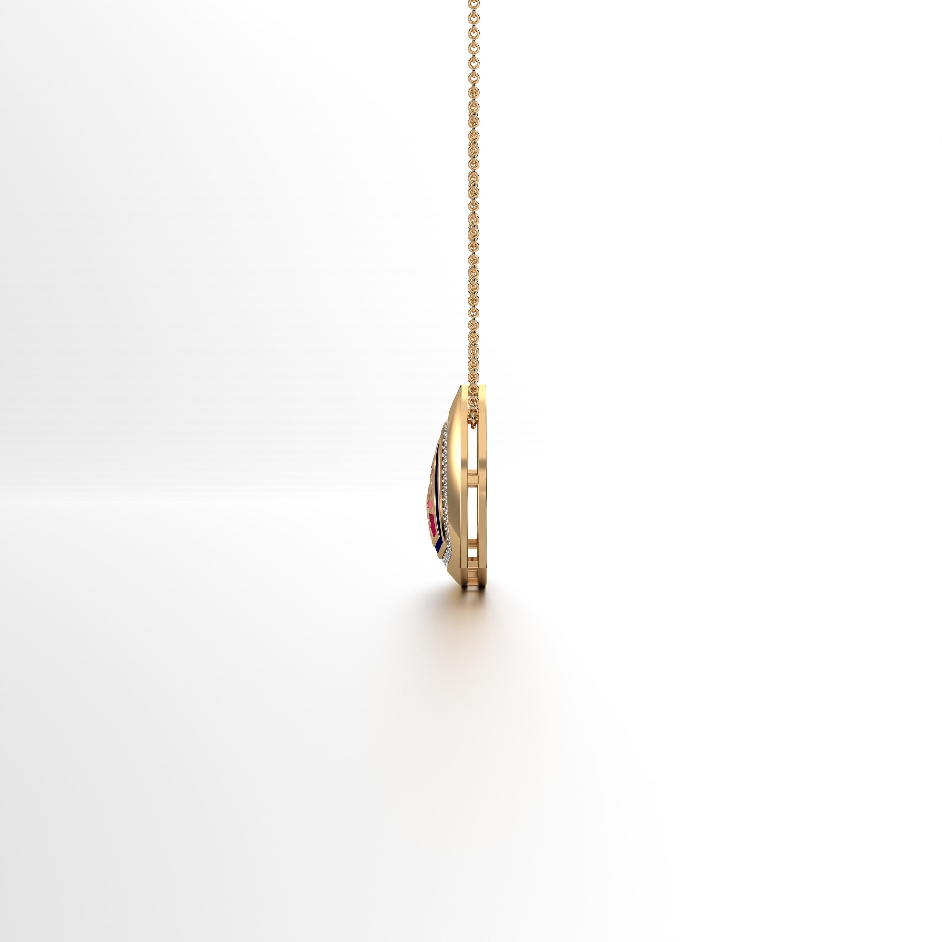 Aynur Trillion Pendant with Attached Chain Medium