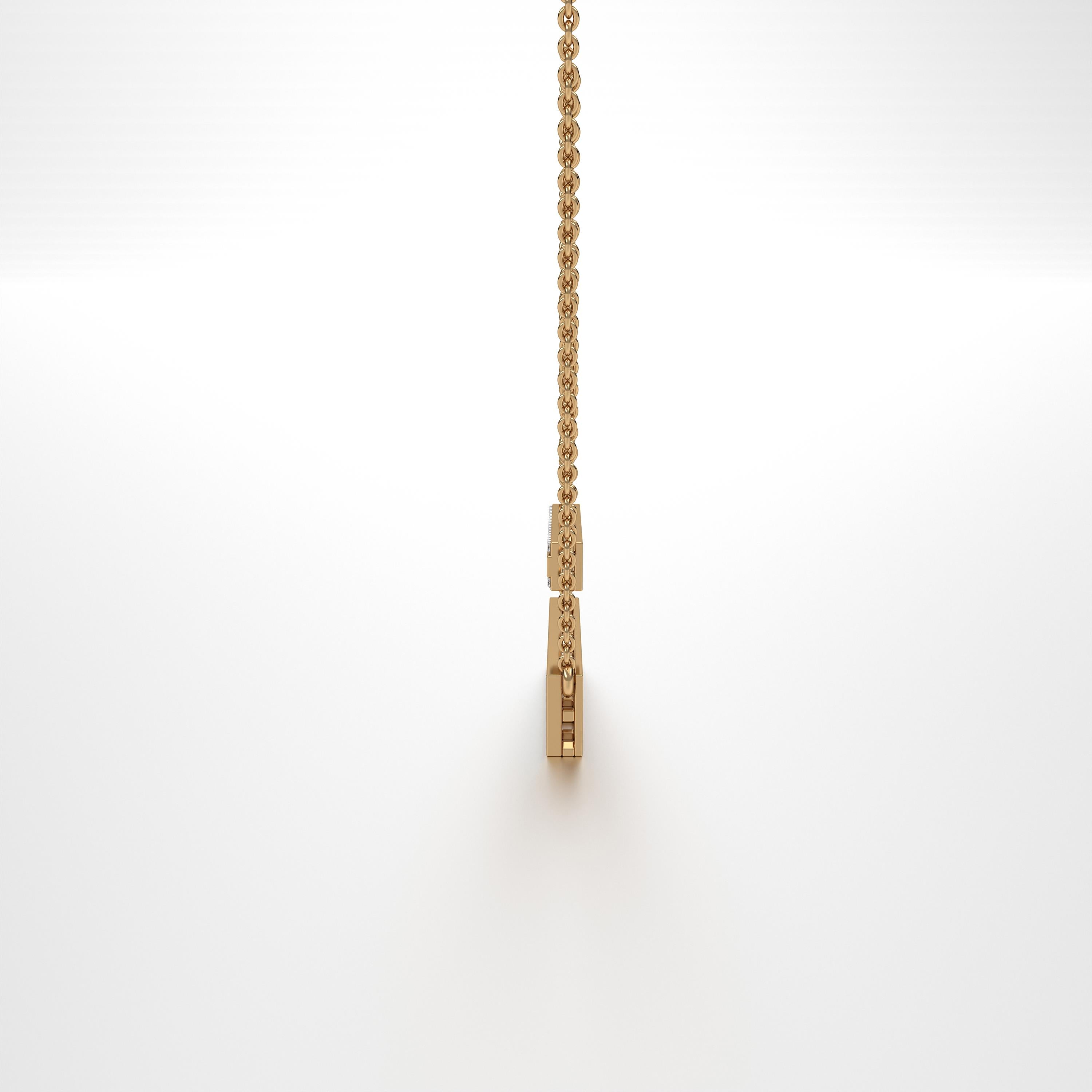 Emira Double Chain horizontal Bar Pendant Medium