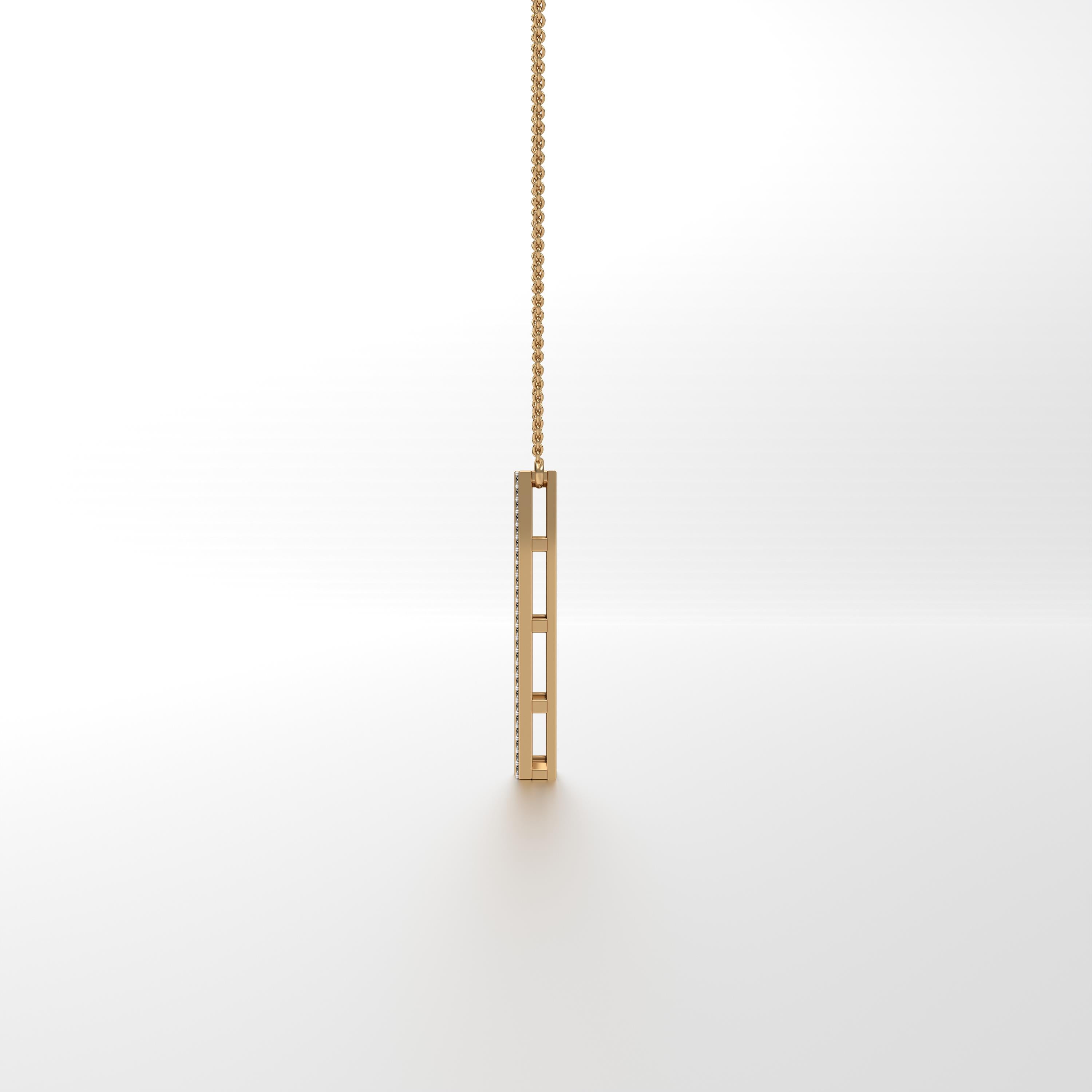 Aurm Vertical Bar - 'With Diamond Lining' - Pendant Large