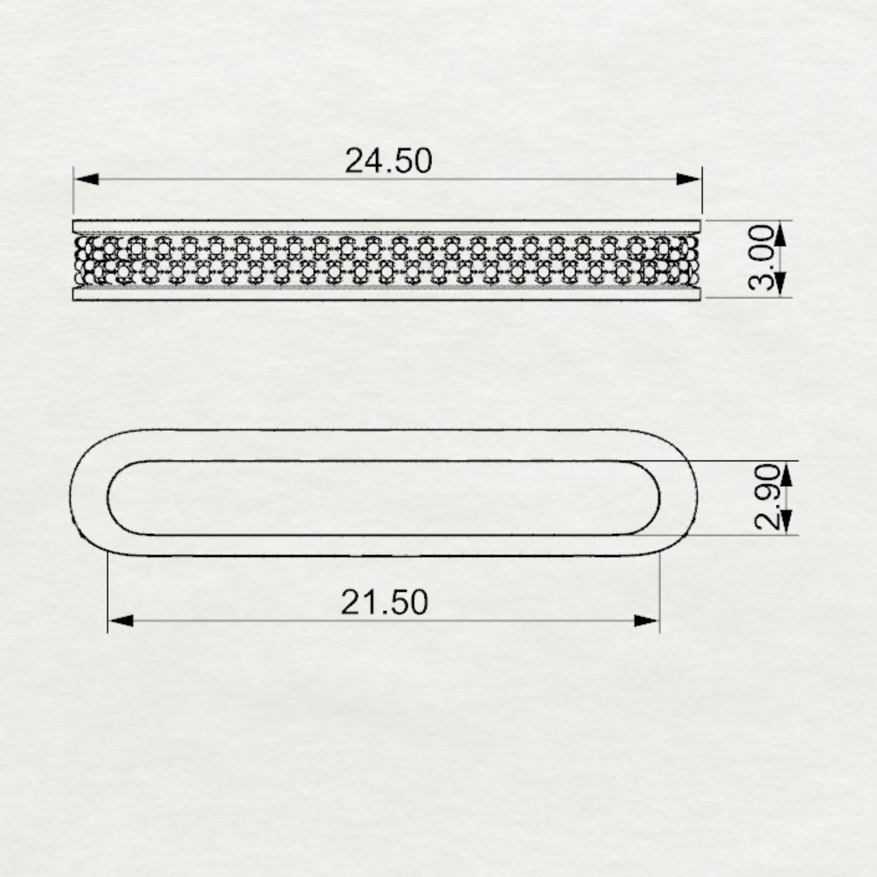 Noor watch band with two line diamond